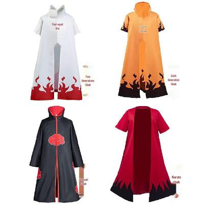 Plášť Akatsuki Naruto: Japonské anime cosplay červený oblakový plášť