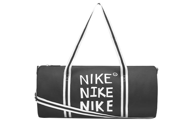 Nike Heritage Polyester Portable One Shoulder Crossbody Gym Bag Large Men s Black DQ5735-010