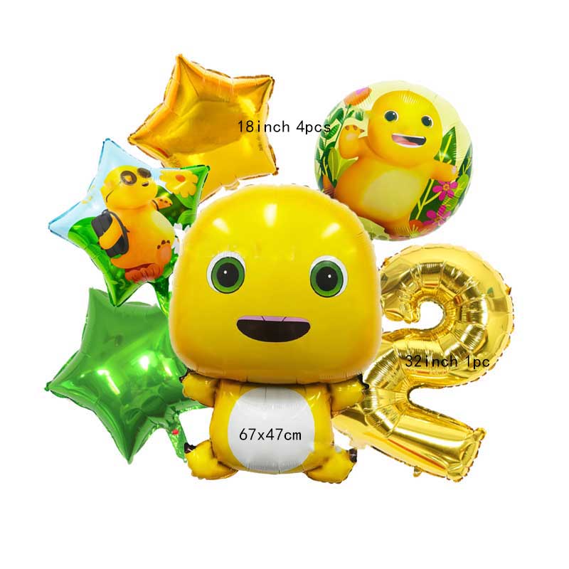 duangduang Cute Yellow dinosaur Balloon Girl Birthday Party supplies Arch Room Home Decoration Boy Gift baby Shower