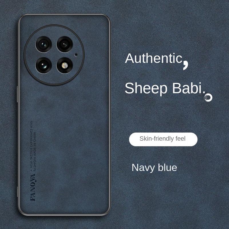 Einfache Leder-Komfort-Wildlederhülle Für OnePlus 13 12 12R 11 11R 10T 10 Pro OnePlus Nord 4 CE 4 3 Lite Ace 3 Linsenschutzhülle