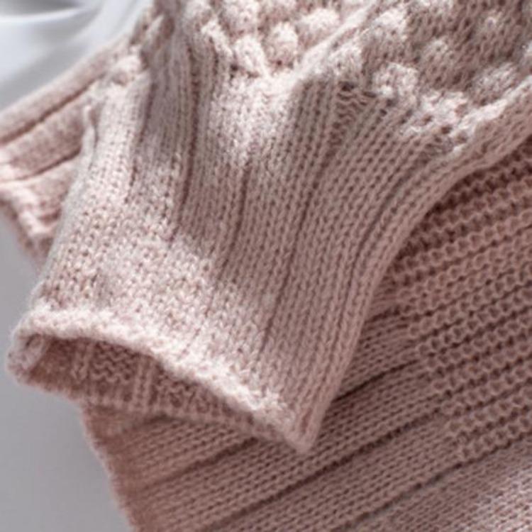 Loose Knitted Sweater Coat Women Solid Color V Neck Lantern Long Sleeve Cardigan Single Breasted