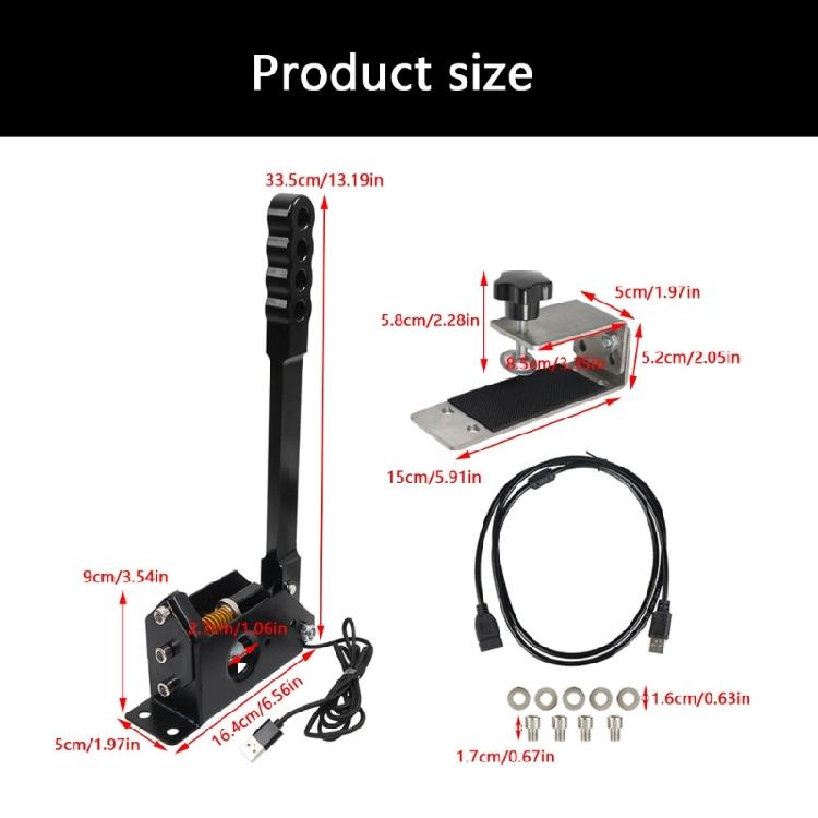Portable PC Racing Handbrake Controller High Sensitivity Sensors Plug And Play USB Device For G27 G29 Simulators Wheel