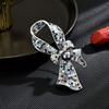 Ladies' Vintage Fashion Light Luxury Bow Brooch With Micro Inlaid Zircon Ribbon Brooch Jewelry Coat And Suit Accessories
