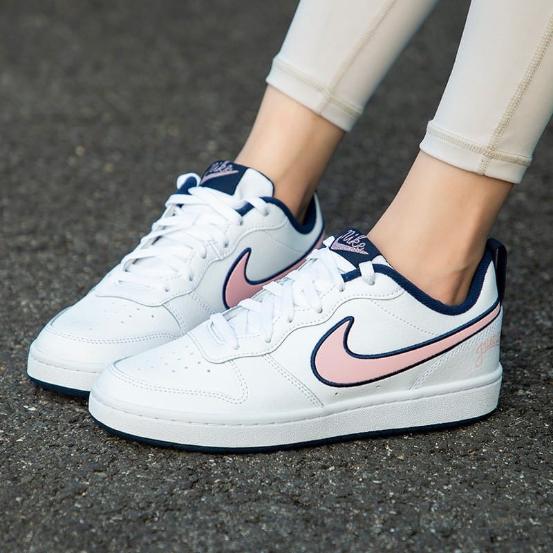 Nike Court Borough Low 2 SE1 'White Blue Pink' GS DB3090-100