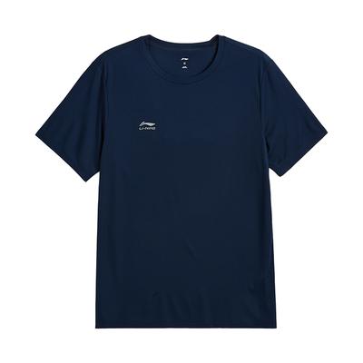 Simple Versatile Solid Color Letter Logo Casual Breathable Comfortable Sports Short Sleeve T-Shirt Unisex T-Shirts Guangdong-Blue ATSV651-3