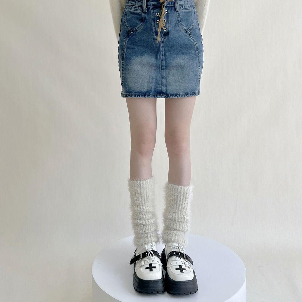 Boots Cover JK Uniform Leg Cover Women Leg Warmers Knitted Foot Cover Lolita Arm Sleeves Gloves