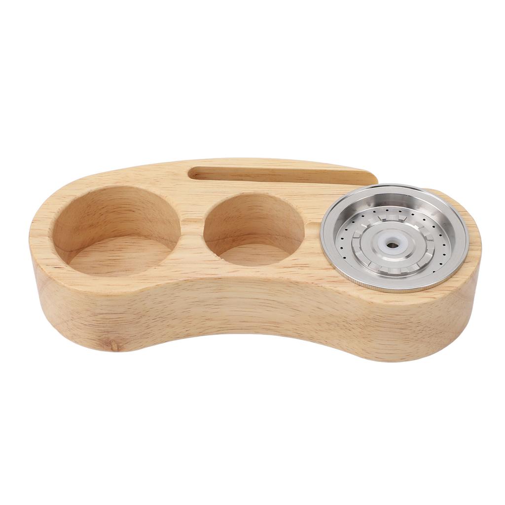 Wood Coffee Capsules Holder Multipurpose Space Saving Stable Base Coffee Capsules Filling Storage