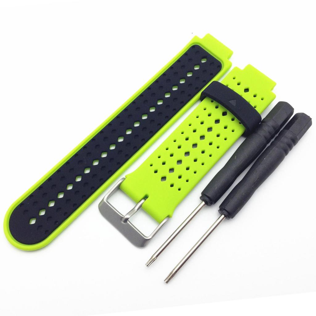 Bicolor Rhombus Hole Silicone Strap for Garmin Forerunner 220/230/235/620/630