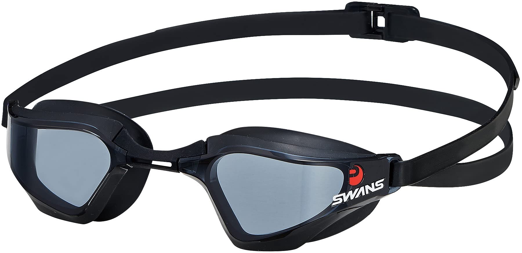

SWANS PAF SMBK Smoke Black VALKYRIE Racing Swimming Goggles with Adult Size SR-72N Cushion,
