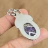 Wedding Gift For Her 925 Silver Natural Chevron Amethyst Gemstone Pendant