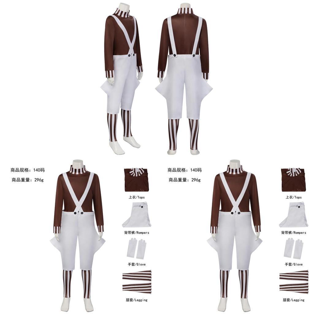 Charlie And The Chocolate Factory Cosplay Outfit Met Gerecyclede Vezel Materiaal Voor Cosplay Evenementen En Kostuumfeesten