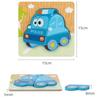 3D Wooden Puzzle Cartoon Animal Traffic Jigsaw Early Learning Cognition Game Puzzle Toys for Children Gift