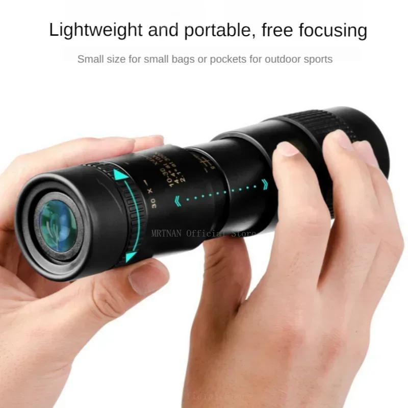Metal 10-300X Zoom HD Powerful Binoculars Long Range Quality Portable Professional Telescope Monocular for Hunting