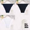 FINETOO 3Pcs/Set Sexy Lace Cotton Briefs Women Solid Comfortable Panties Female Soft Underwear Breathable Intimates Lingerie