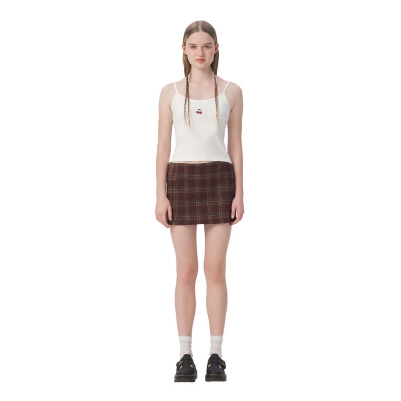 Yescci American Preppy Retro Red A Word Skirt