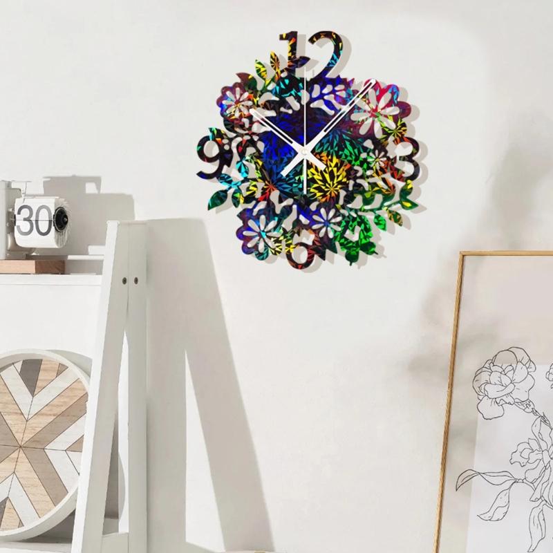 DIY Crystal Flower Clock Silicone Mold Unique Clock Decorations Creating Resin Mould for Craft Enthusiasts and Beginners