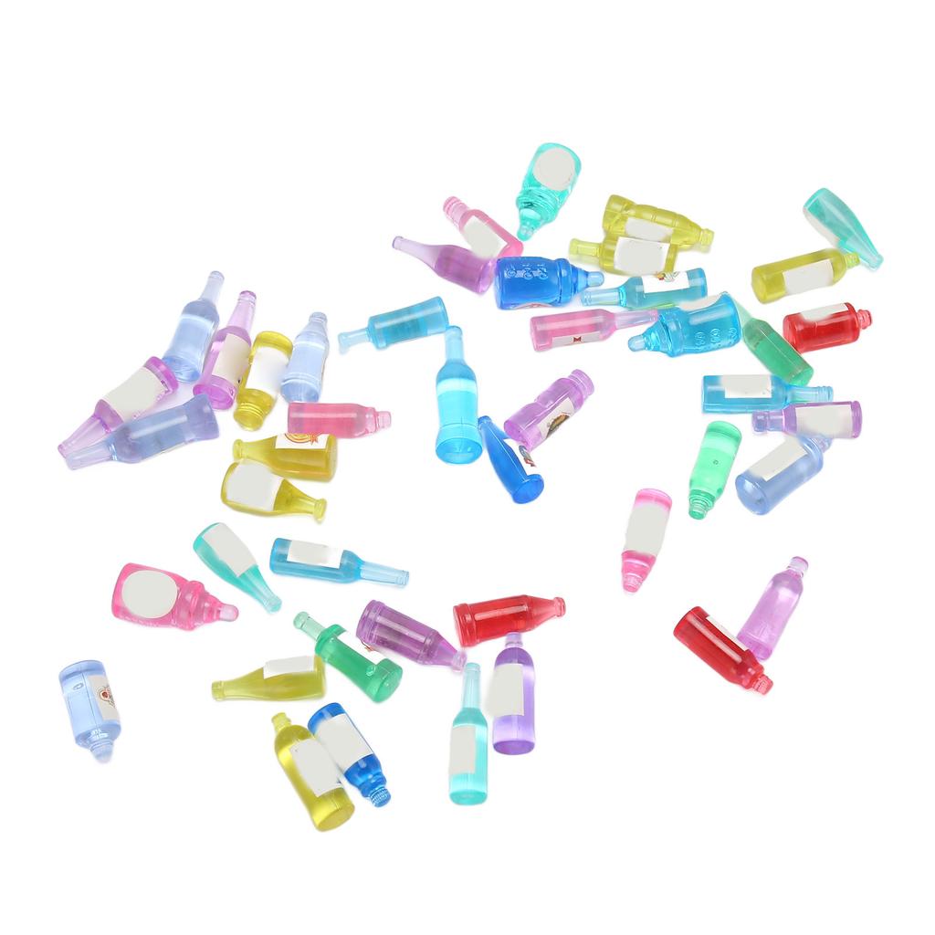 50pcs Miniature Wine Bottles Innovative Simulation Hand Crafted Dollhouse Wine Bottles for Dollhouse Decor Cake Decor