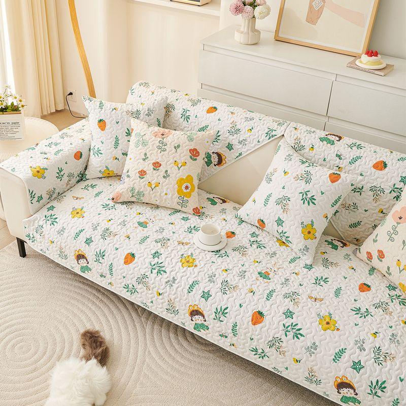 

Idyllic Minimalist Pure Cotton Sofa Cushion All Year Round Neutral Non-Slip Seat Cushions Cotton Fabric Craft Slipcover Cover 2025 New Arrival Mary H 70 * 70cm