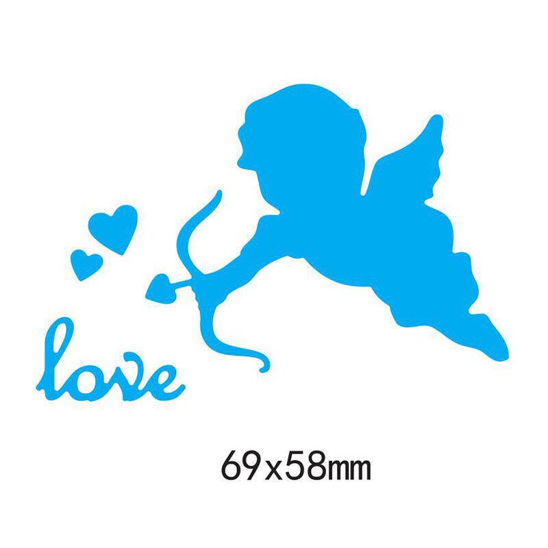 Love Angel Cupid Cutting Dies Metal Stencil DIY Scrapbooking Album Paper Card Embossing Craft Die Cut Bow