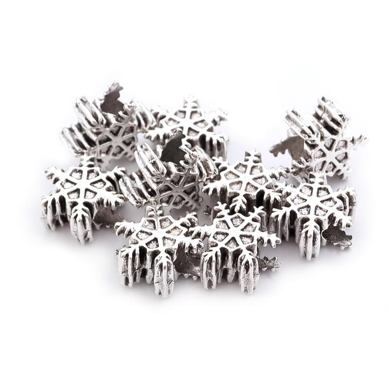10pcs/lot Alloy Large Holes Beads Simple Pendant Charm Beads Fit DIY Original Bracelet Jewelry Making Accessories