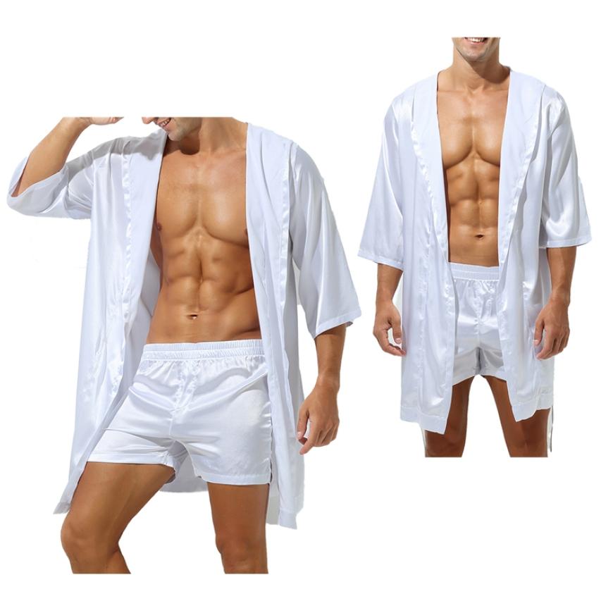 Menn Casual Lounge Hjemmetøy Nattkåpe Natttøy Pyjamas Nattkåpe med hette