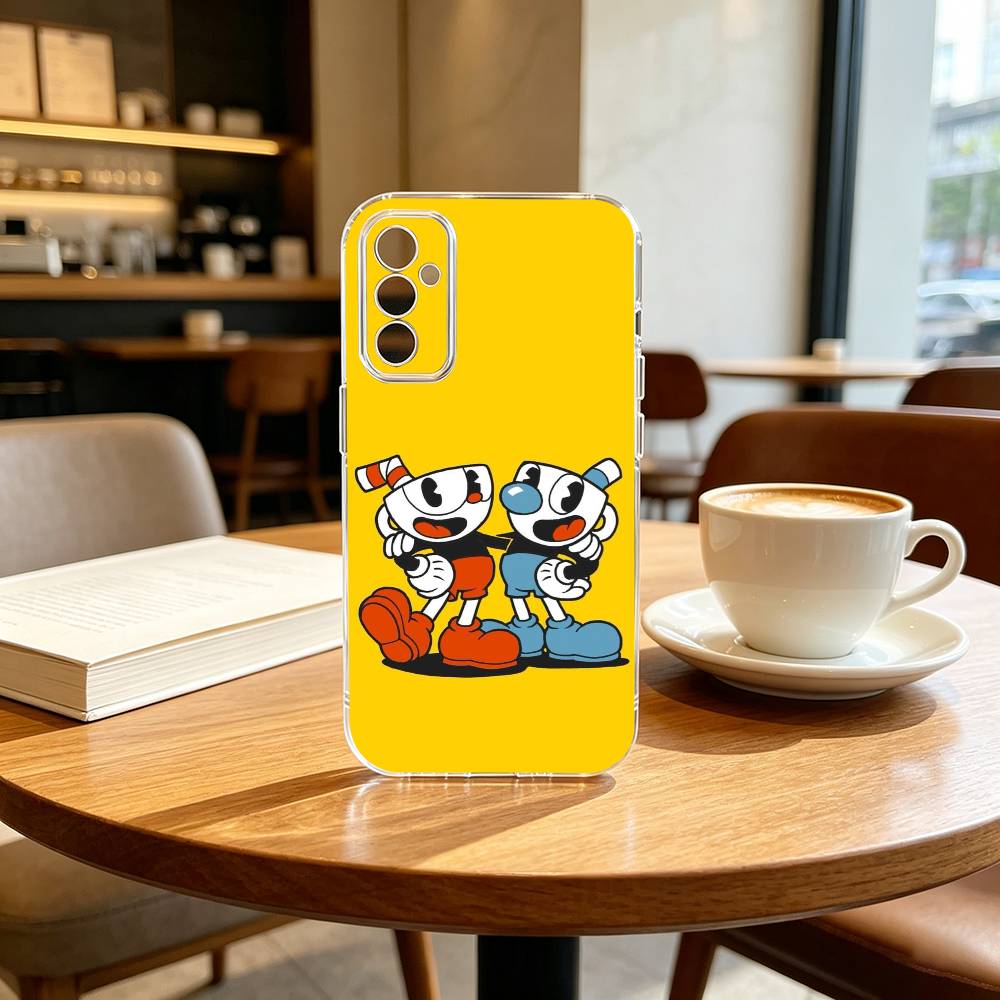 P-Popular C-Cuphead Game Phone Case For SamsungA10,12,20,21S,30,31,40,50,51,52,70,71 Transparent Cover Samsung a21s