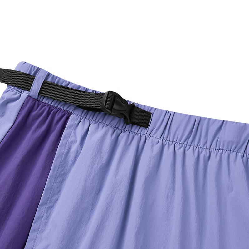 Skechers High Waist Color Block Outdoor Casual Sports Mid-Length Skirt Style Cargo Shorts Women shorts Purple L224W151-004N