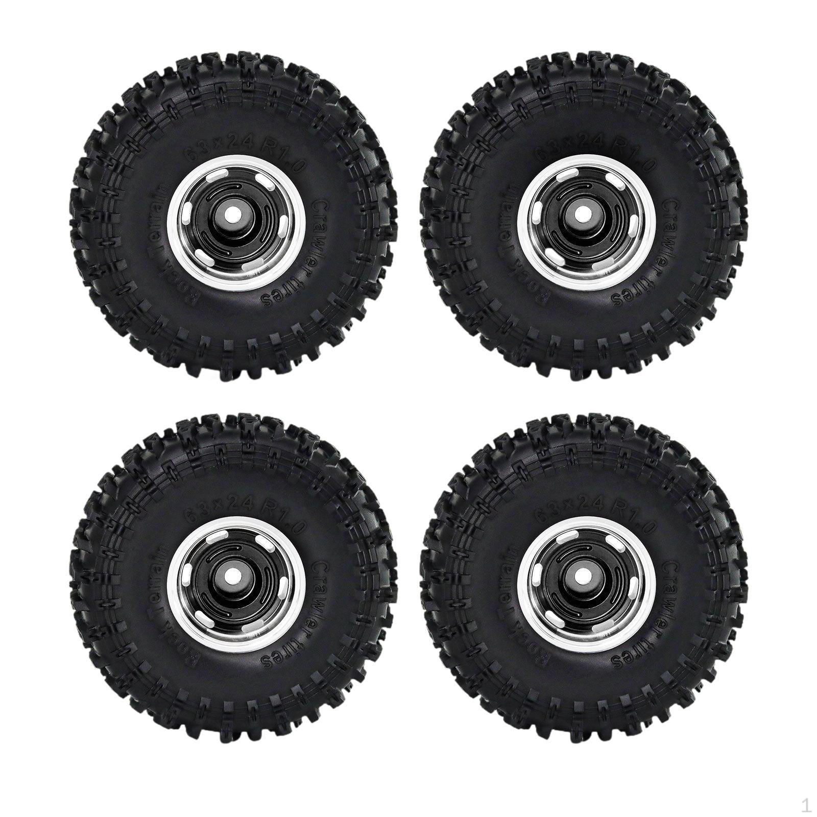 

4 шт. Заміна автомобільних коліс і шин DIY, модифікована міцна з ободом для SCX24 коричневий