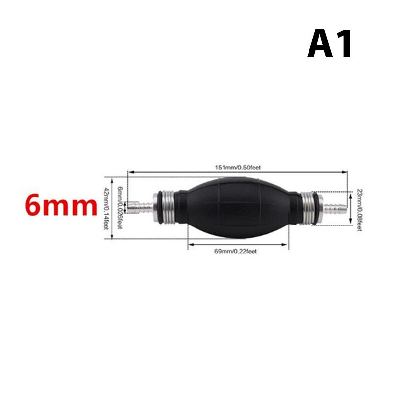 Hand Fuel Primer Pump One Way Check Valve Gas Diesel 6/8/10/12mm Oil Transfer Petrol for Car Boat Marine Outboard 6