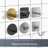 Punch-Free Stainless Steel Razor Holder and Coat Hook Bathroom Rack