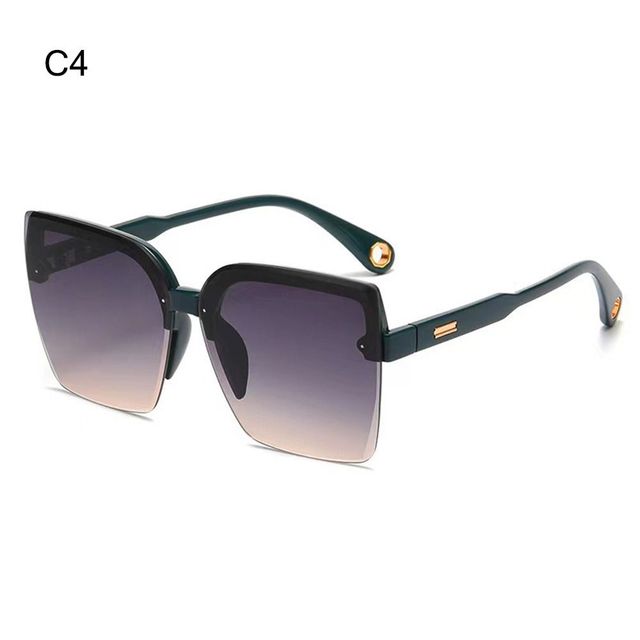 

Винтажные квадратные солнцезащитные очки без оправы, модные солнцезащитные очки большого размера для женщин и мужчин, роскошный дизайн, UV400, женские оттенки