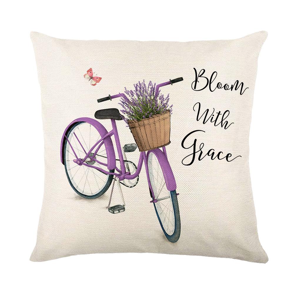 Pillow Spring Lavender Pillow Case Outdoor Decorative Pillow Sofa Pillow Case