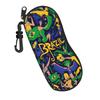 Brasil Flag Glasses Case Men Women Portable Zipper Sunglasses Box Office Eye Contacts Case