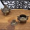 Alloy Incense Burner Hollow Out Three Legged Stove  Tea Ceremony Home Decoration