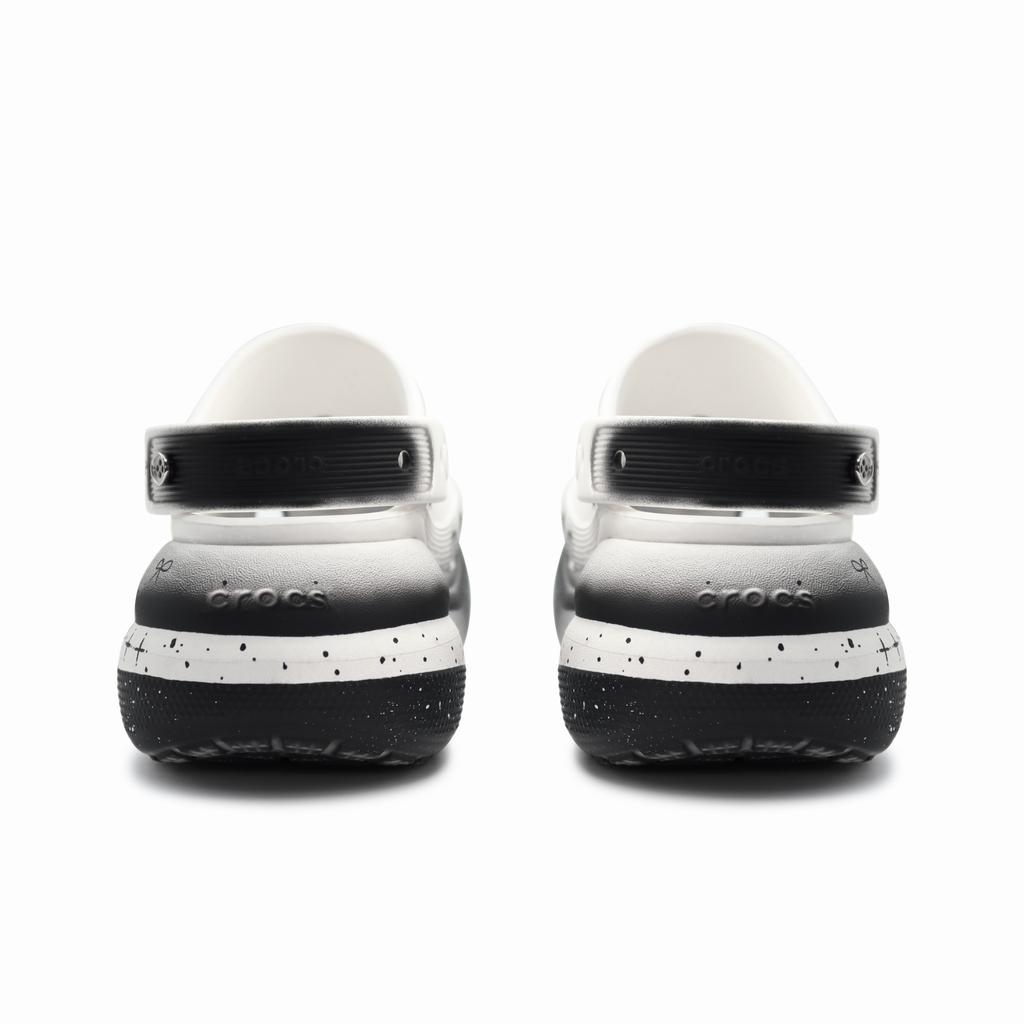 Crocs Crush Clog Made with Stars Pure Love Simulator Subculture Y2K Mine Bow Stars Punk Splash Hole Shoes Unisex Black & White