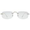 MERRY PLEASURE Sunglasses for Men and UV Available in and Smoke Women, Protection, Two-Point Design, Rimless, Square, Light-Colored Lenses, Silver,