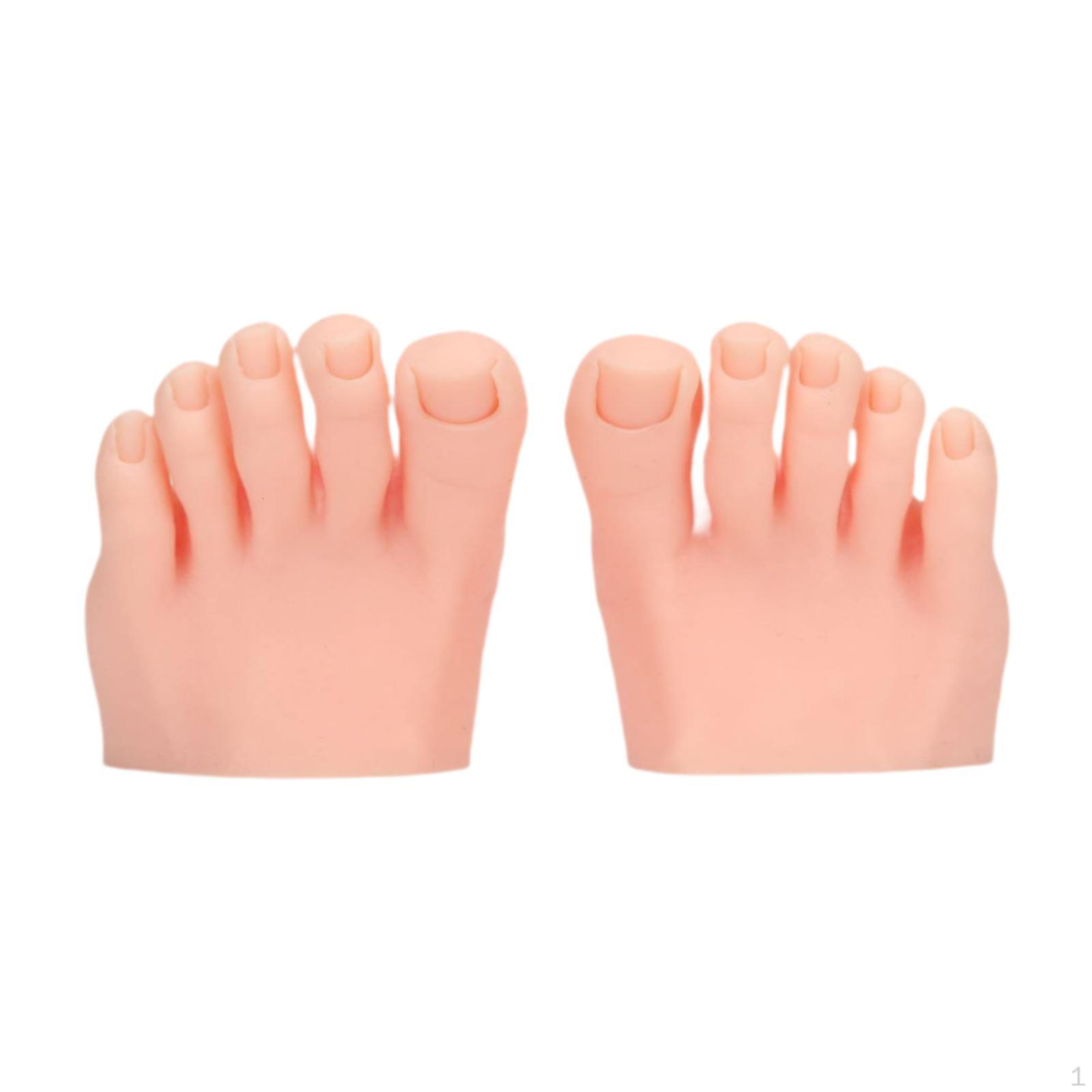 

Artificial Foot Practice Model, Nail Manikin, Art Training, Half Display, Professional Soft for Light Skin Color