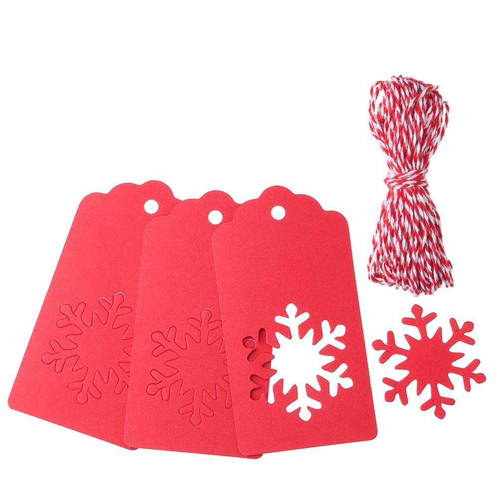 Decorations Hanging Gift Wrapping Kraft Paper Tags Christmas Card Label Thanks Tag Snowflake