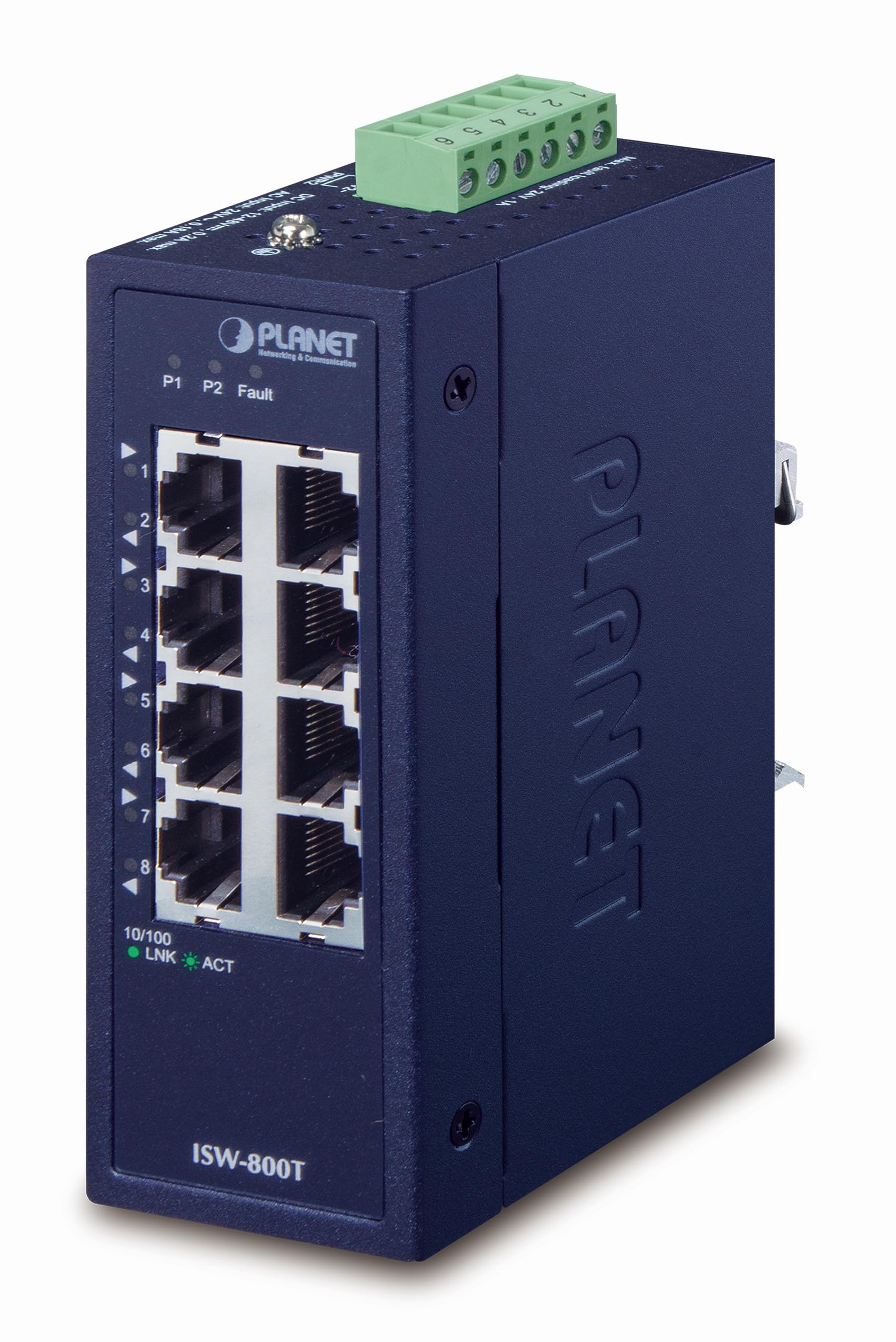 

PLANET Industrial Switching Hub 8 Ports Compatible 100BASE-TX ISW-800T
