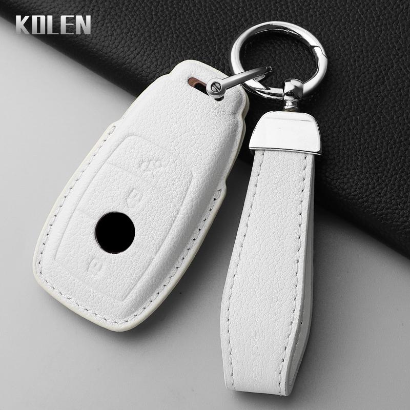 Leather Car Key Case Cover Shell For Mercedes Benz A C E S G Class Glc Cle Cla Glb Gls W177 W205 W213 W222 X167 Amg 3 4 Buttons