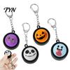 Halloween Pumpkin Keychain 1/4Pcs LED Light-up Fidget Clicker, Skull Ghost Dumpling Finger Bag Pendant Clicker Keychain, Stress Relief