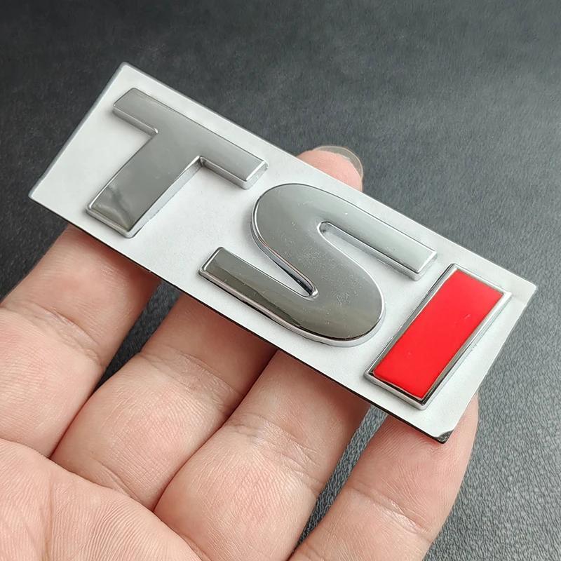 WHAQY1 3D Metal Logo TSI Emblem Letters Car Trunk Badge For VW TSI Decal Sticker Accessories