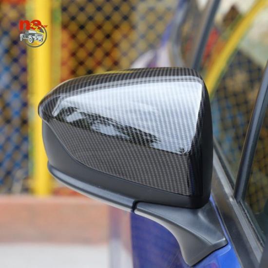 ABS Carbon Car Rearview Side Mirror Part Cover Trim Case For Subaru WRX -23