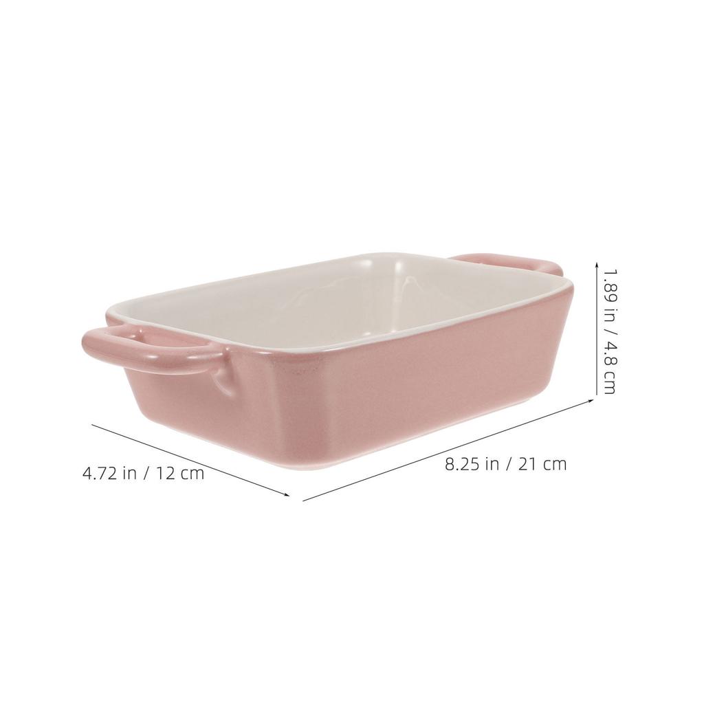 Pottery Baking Pan Medium Thickness Ceramic Baking Tray Microwave Oven Special High Temp Firing Eco Friendly Red Simple Elegant
