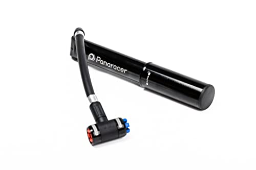 Panaracer Portable Bicycle Pump (BMP-23AEZ-B) [Compatible with French and Schrader Valves] High-Pressure Aluminum Black