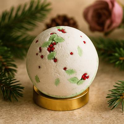 Bath Bomb - Christmas Holly Berry and Mistletoe