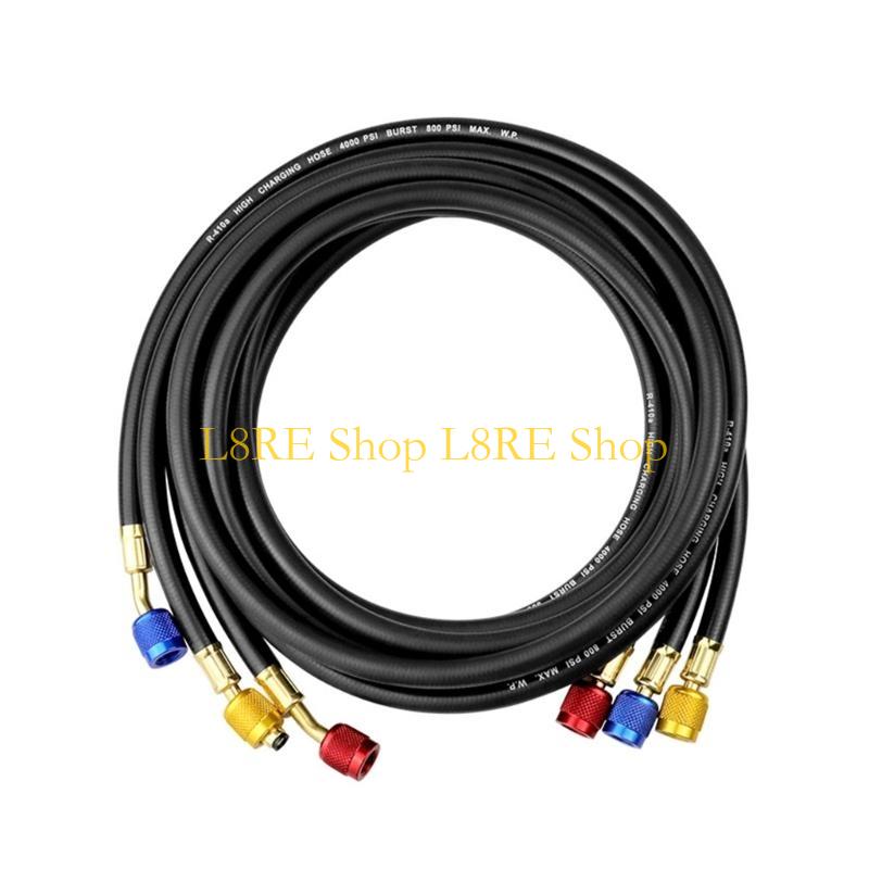 L8RE Pack of 3 Air Conditioning Refrigerants Charging Hoses Air Conditioning Tool