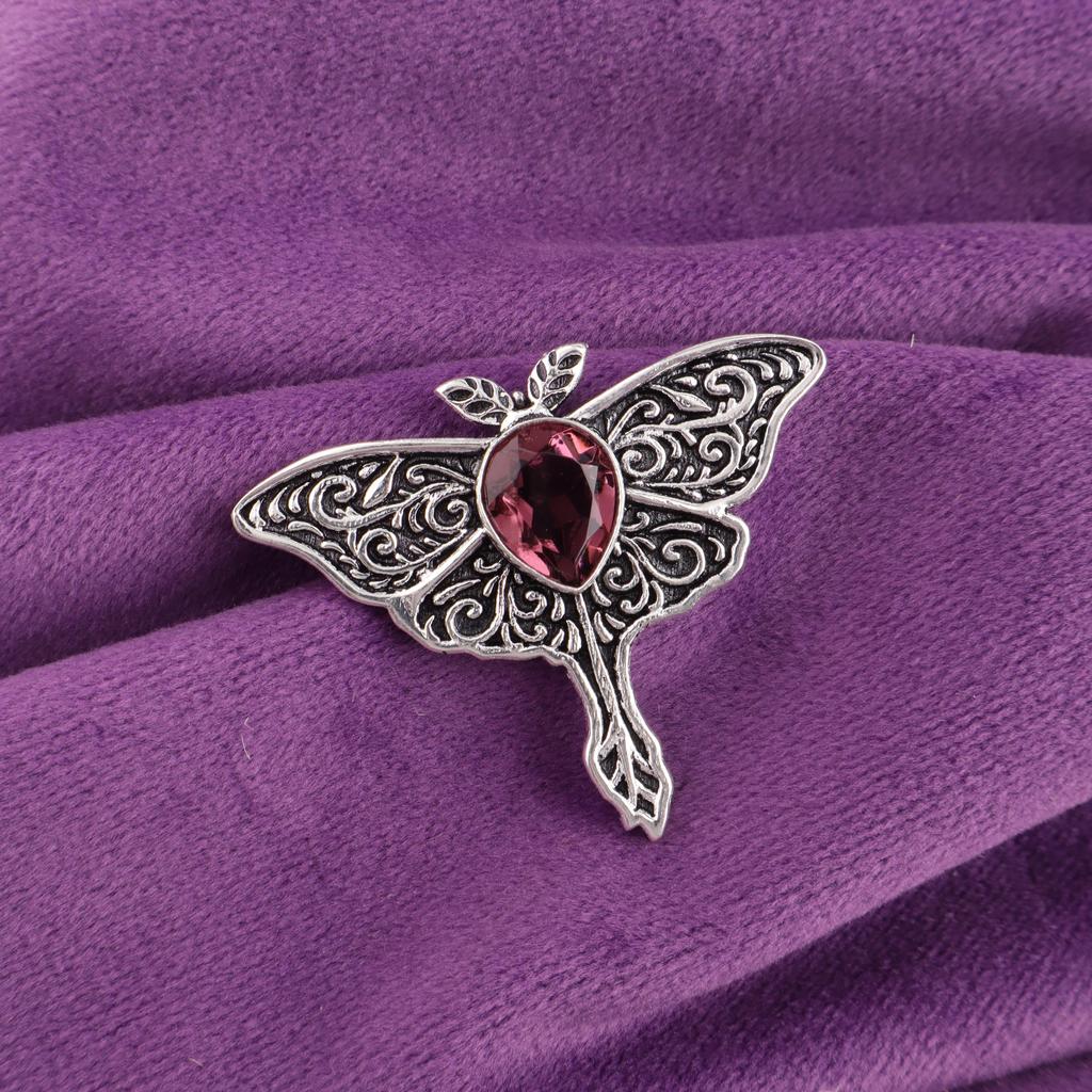 Rhodolitt Edelstenssmykker, Håndlaget Sølv Anheng, 925 Massivt Sterling Sølv Anheng For Morsgave