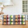 Stackable Can Organizer 2-Pack, Holds 36 Cans - Space-Saving Kitchen/Cabinet Storage Rack (Black)