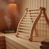 Schienale per Sauna in Legno Design Curvo Supporto per Schiena Sedia Legno Ondulato Resistente al Calore per